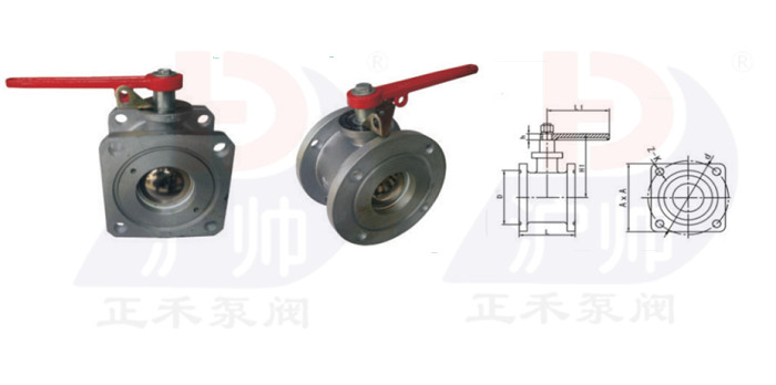 Q41F圓法蘭槽車球閥結構圖 Q41F圓法蘭槽車球閥結構圖